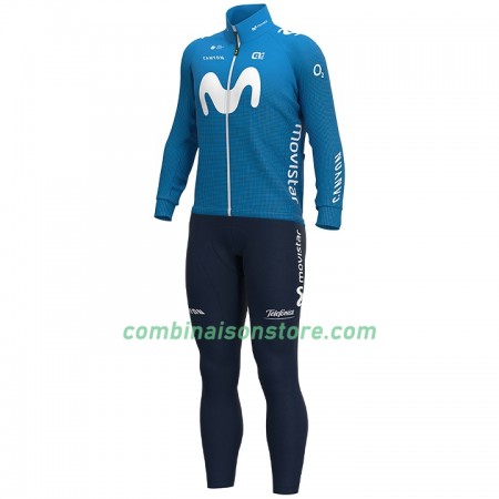 Combinaison Cycliste M/L + Collant à Bretelles 2020 Movistar Team N001